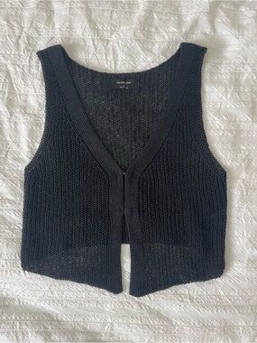 black knit top